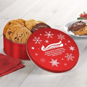 Metallic Red Cookie Tin